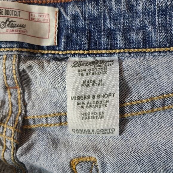 Levi Strauss Signature Jeans Womens 8 Stretch Mid Rise Bootcut Blue Denim Rodeo - Picture 10 of 14